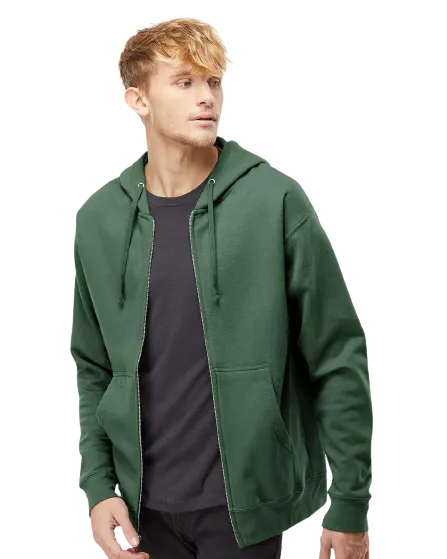 Independent Trading Unisex Midweight Full Zip Hoodie Ss4500
