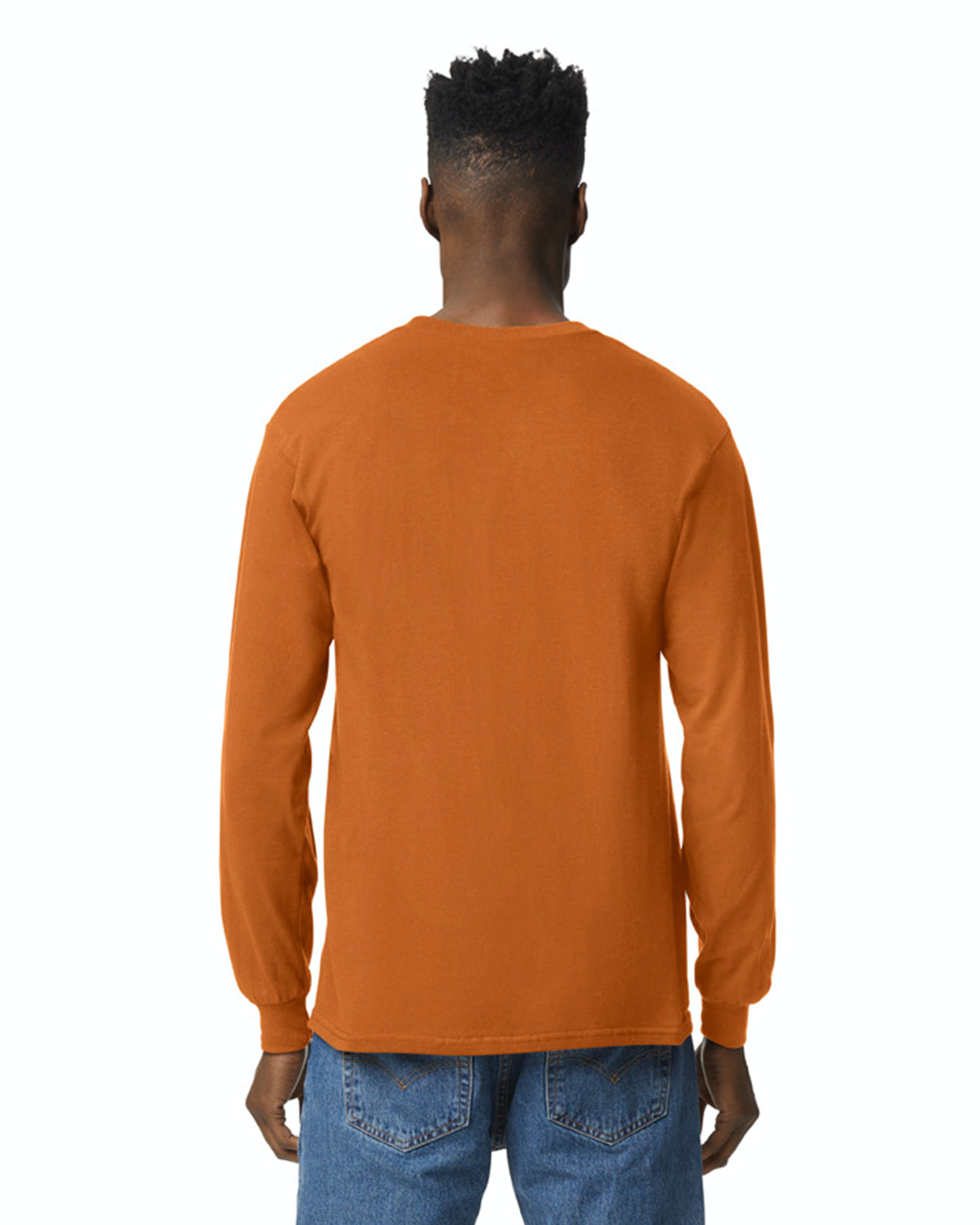 Gildan Unisex Ultra Cotton® Long Sleeve T Shirt G240 Texas Orange