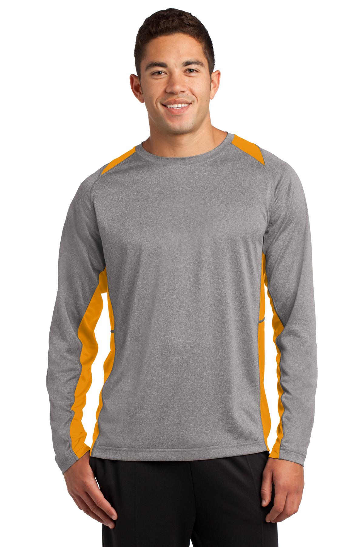 Sport-Tek ST361LS Vintage Heather / Gold
