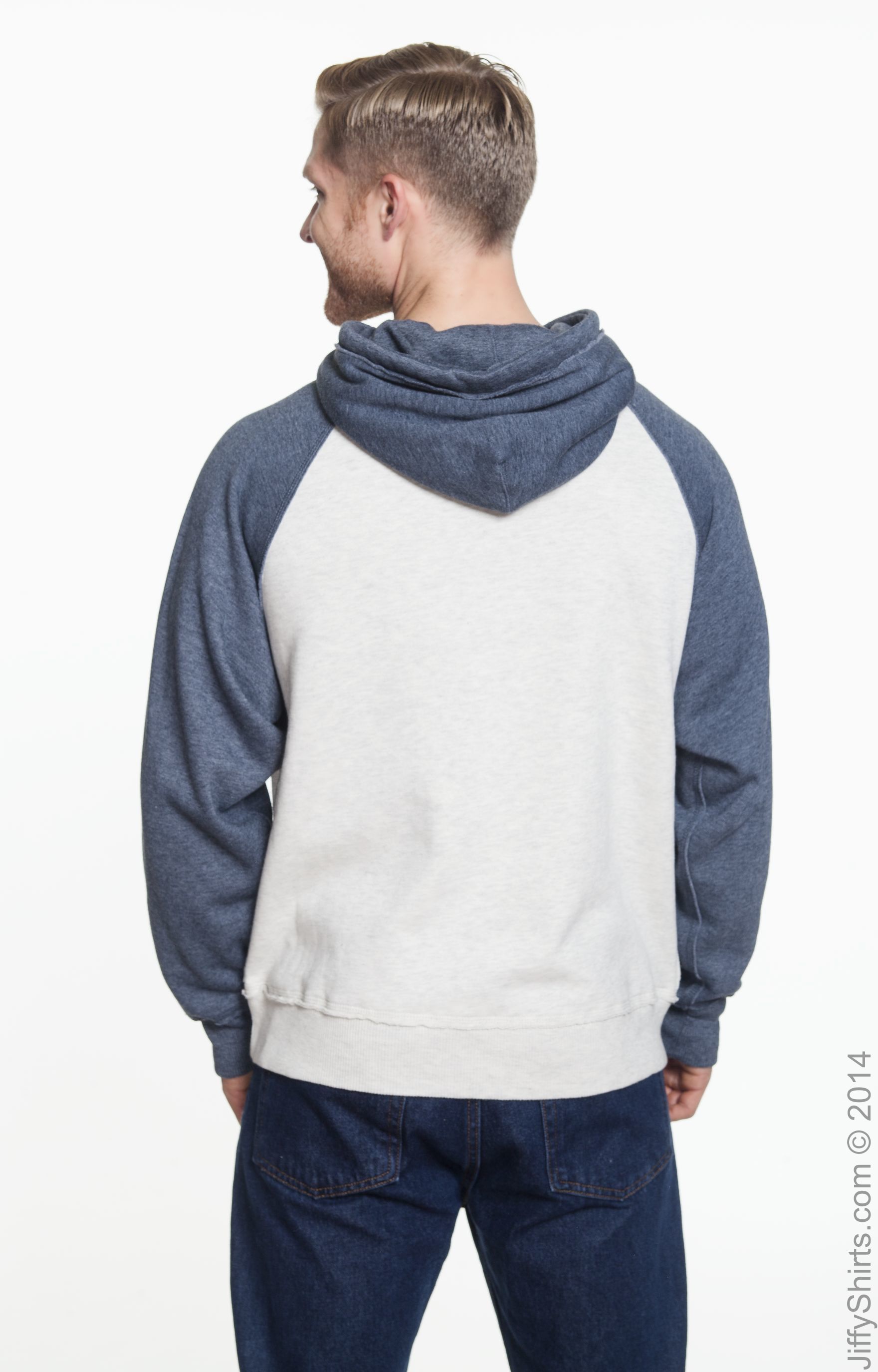 J America JA8885 Oatmeal Heather / Vintage Navy