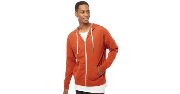 Independent Trading Unisex Heathered French Terry Full Zip Independent Trading Unisex Heathered French Terry Full Zip