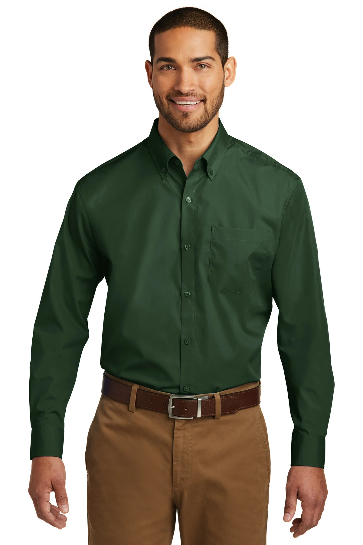 Port Authority Men's Long Sleeve Carefree Poplin Shirt