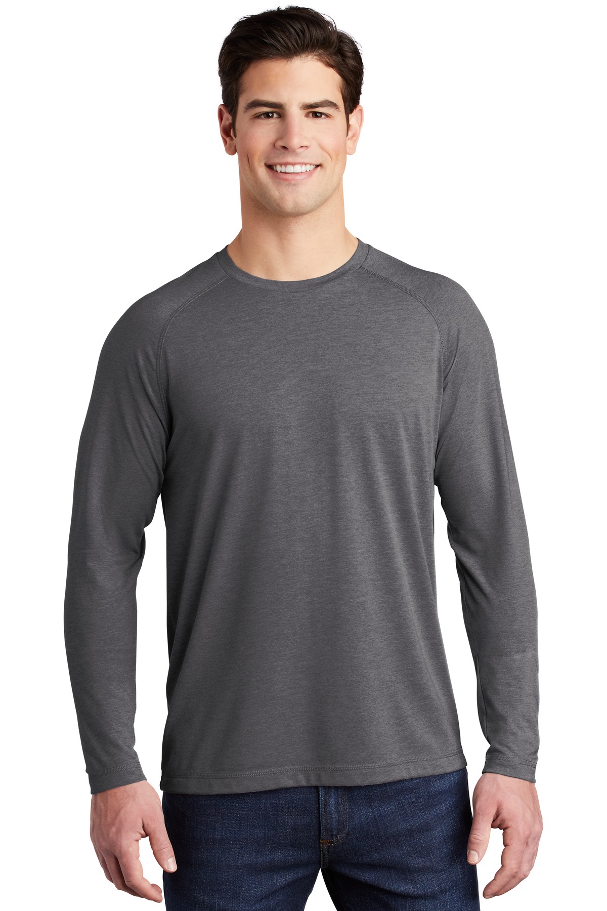 Sport-Tek ST400LS Dark Gray Heather