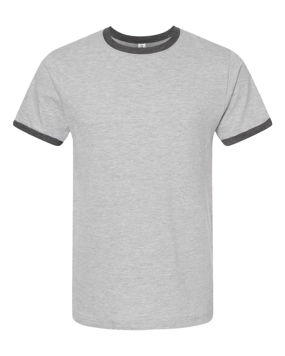 Tultex Unisex Fine Jersey Ringer Tee 0246 Tc Heather Gray