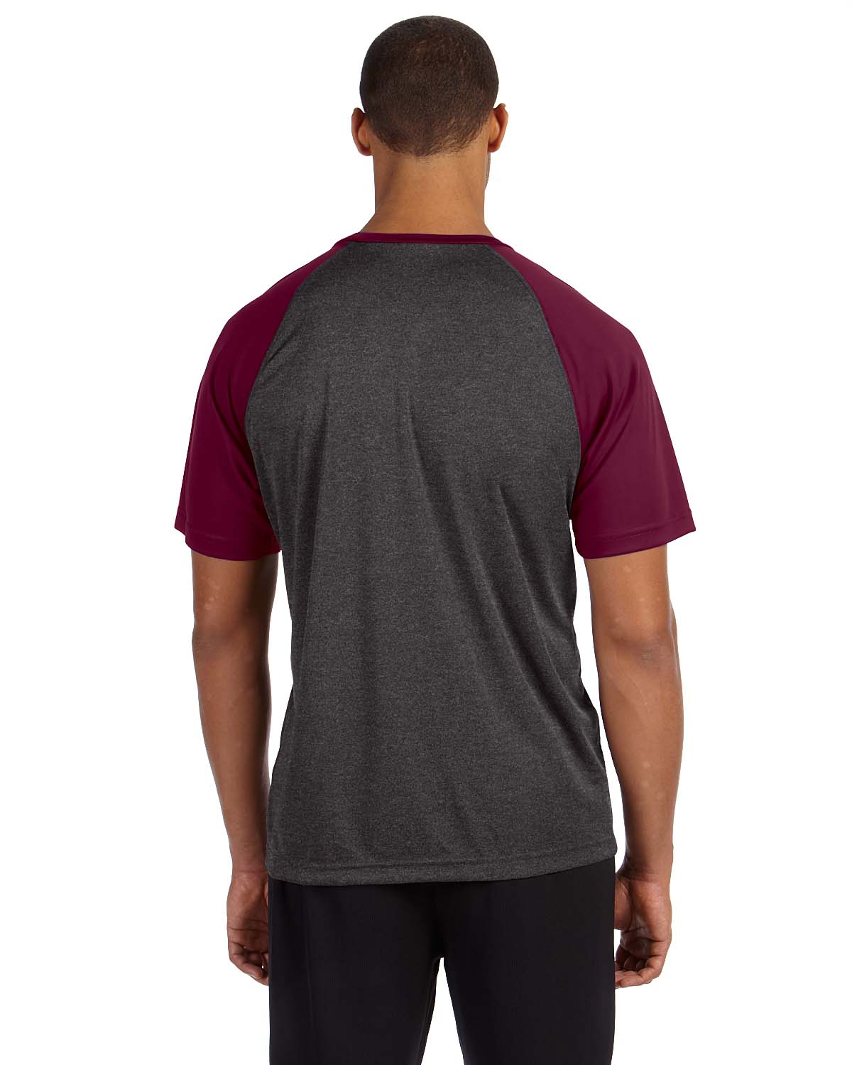 All Sport M1029 Dark Gray Heather / Sport Maroon