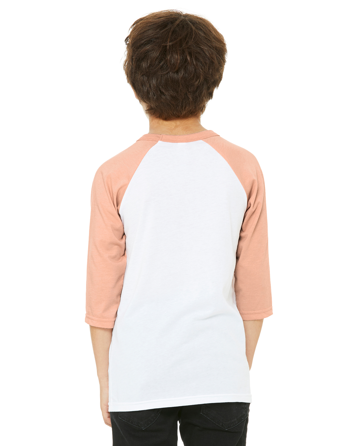 Bella + Canvas 3200Y White / Heather Peach