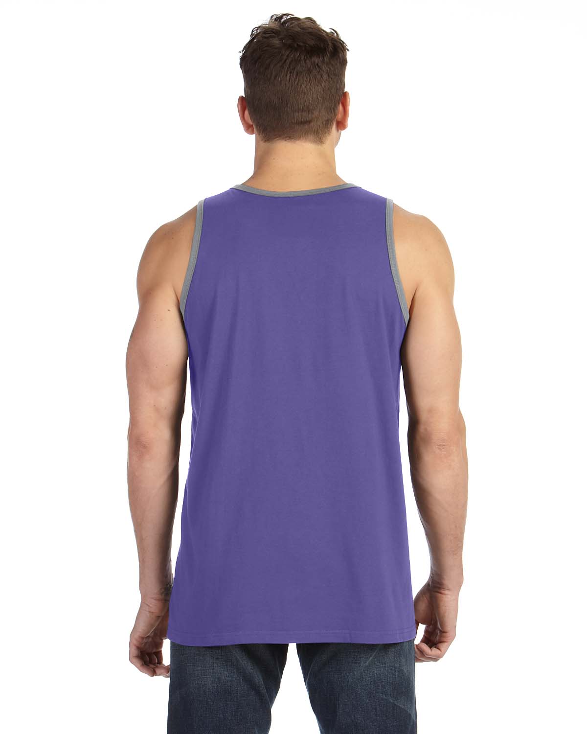 Anvil 986 Heather Purple / Heather Gray