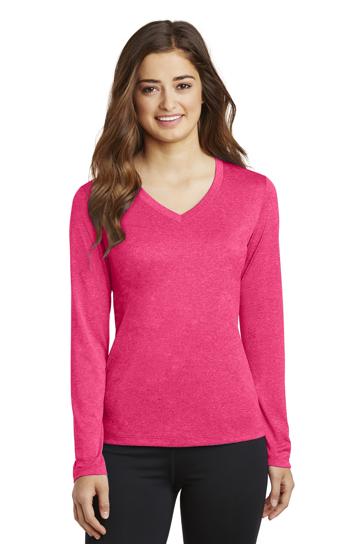 Sport-Tek LST360LS Pink Raspberry Heather
