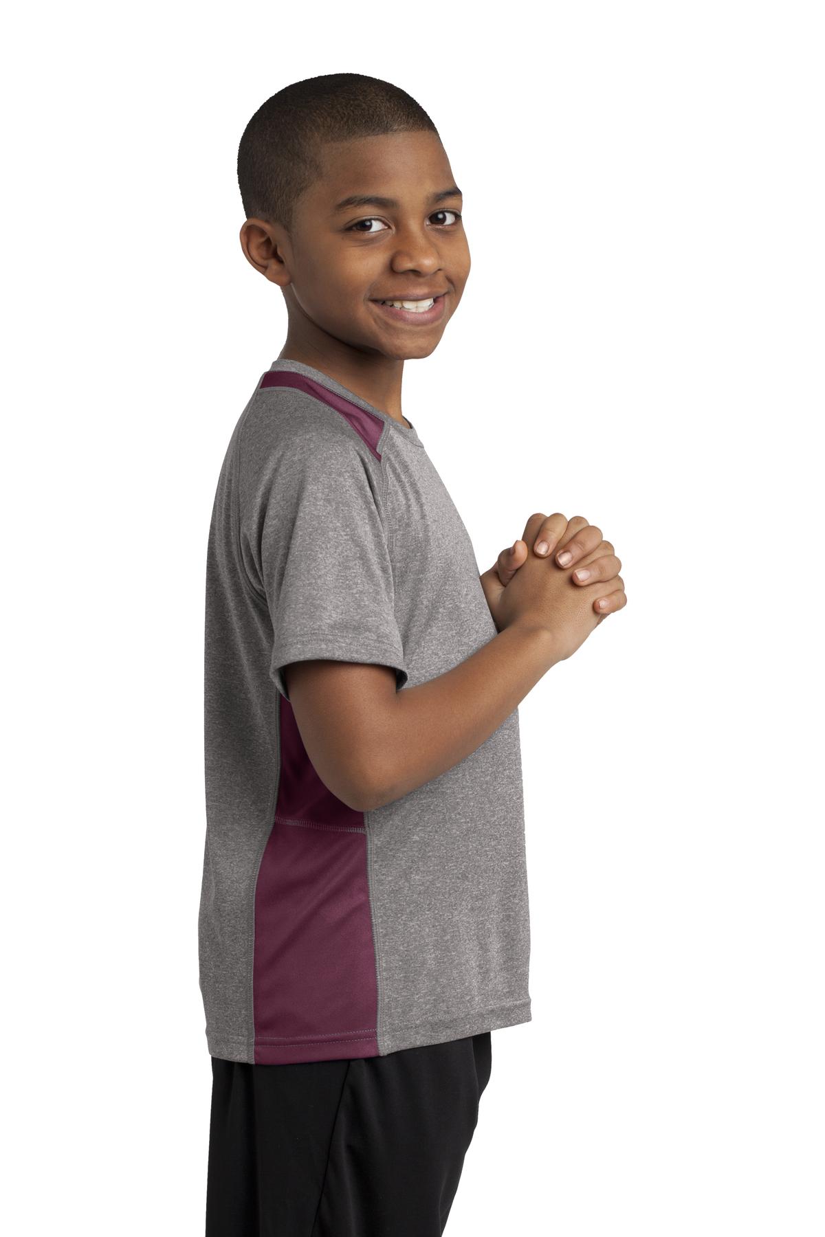 Sport-Tek YST361 Vintage Heather / Maroon