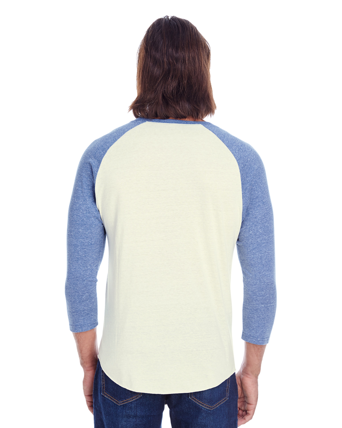 Threadfast Apparel 302G Cream / Navy Triblend