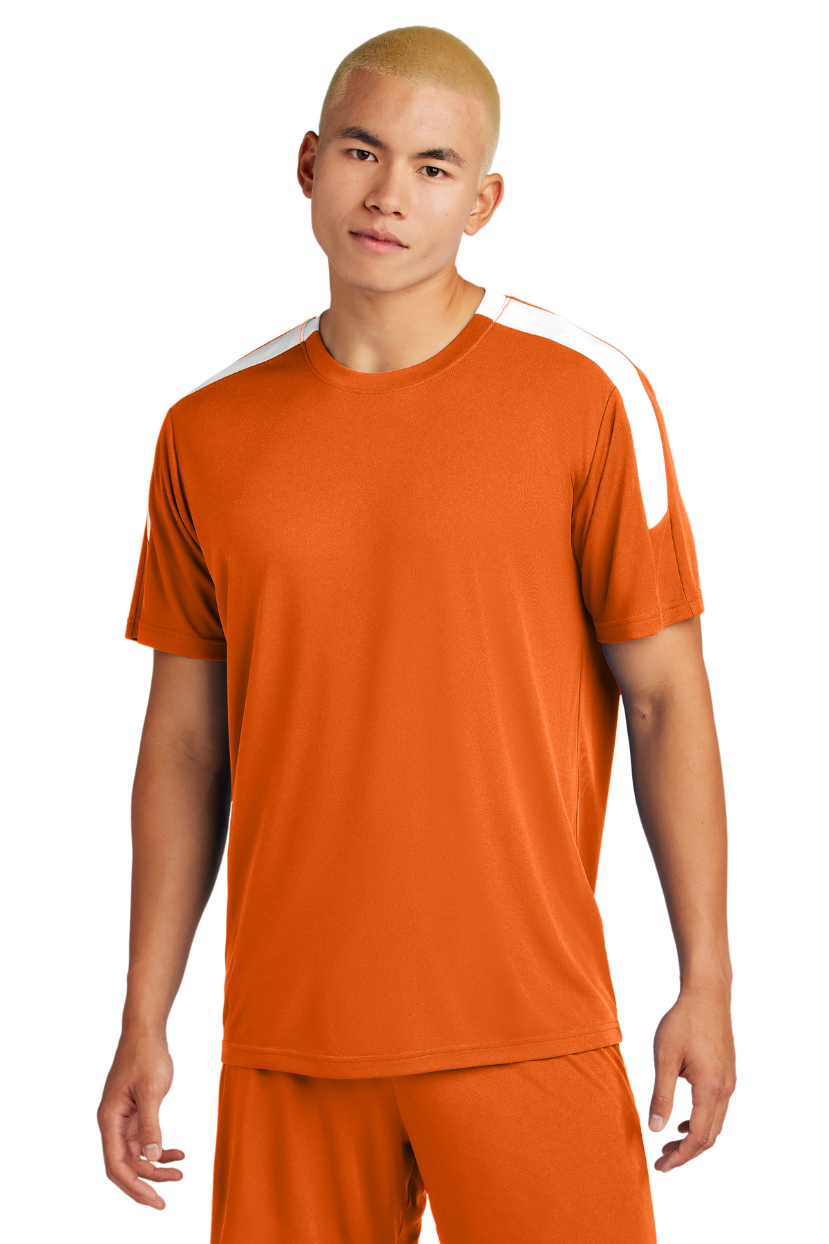 Sport-Tek ST100 Deep Orange / White