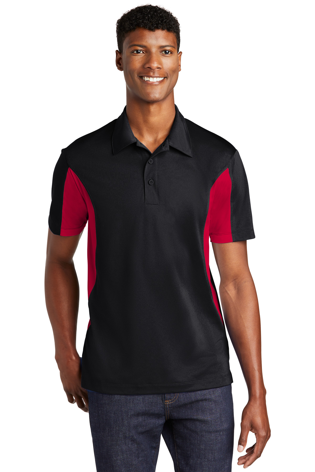 Sport-Tek ST655 Blk/DpRed
