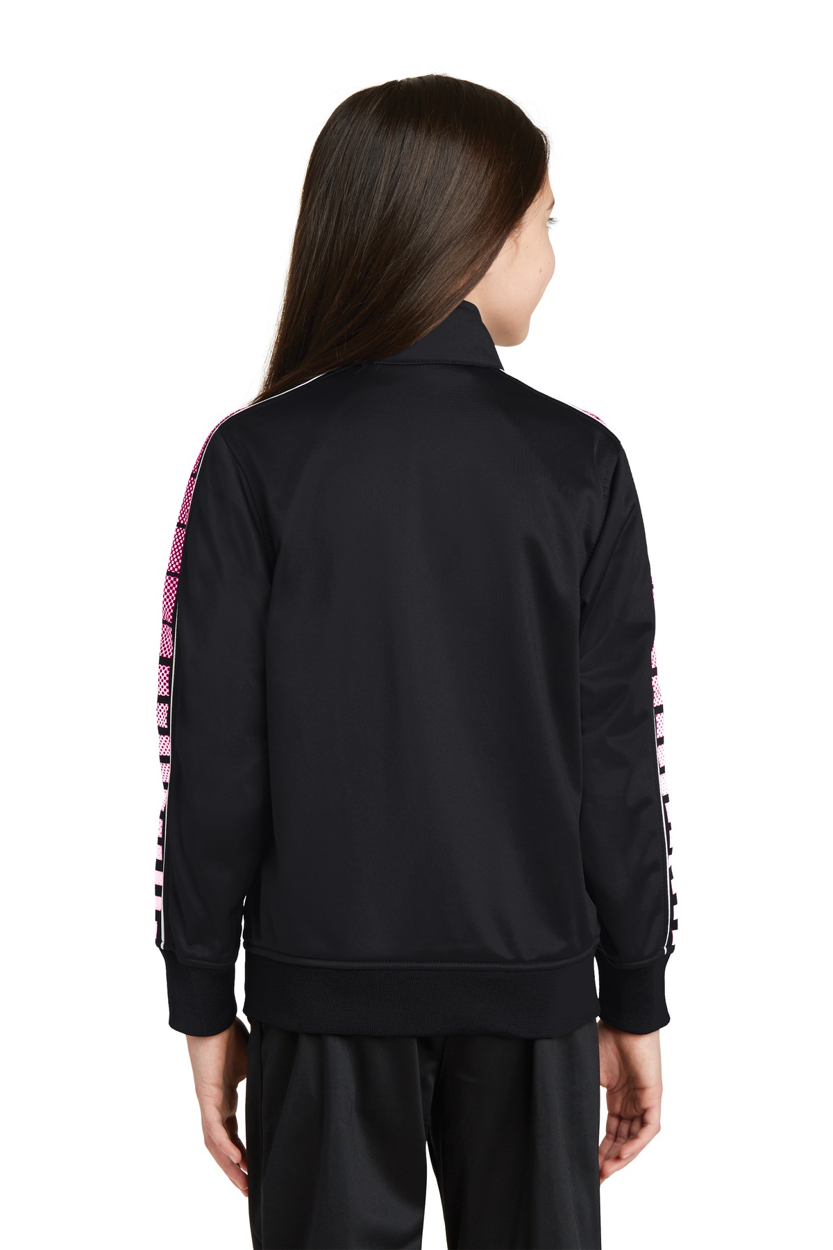 Sport-Tek YST93 Black / Pink Raspberry