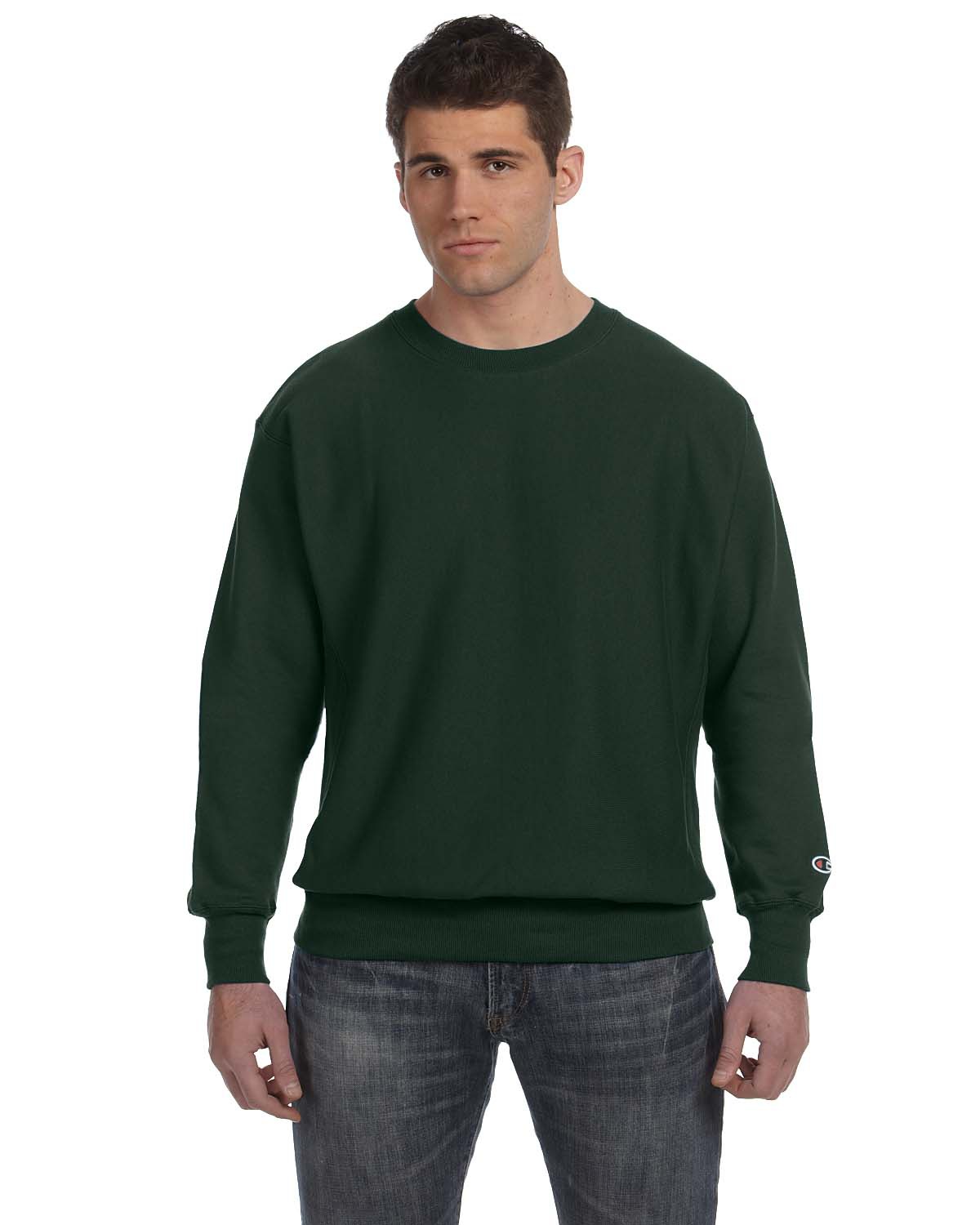 Champion Unisex Reverse Weave® Crew S1049 Dark Green | Jiffy