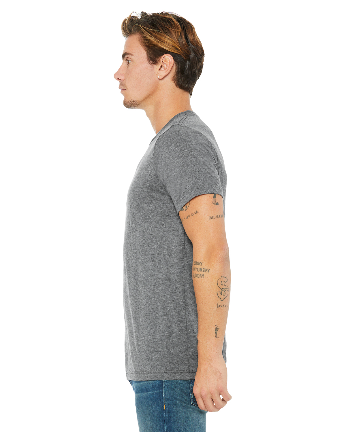 Bella + Canvas 3413C Gray Triblend