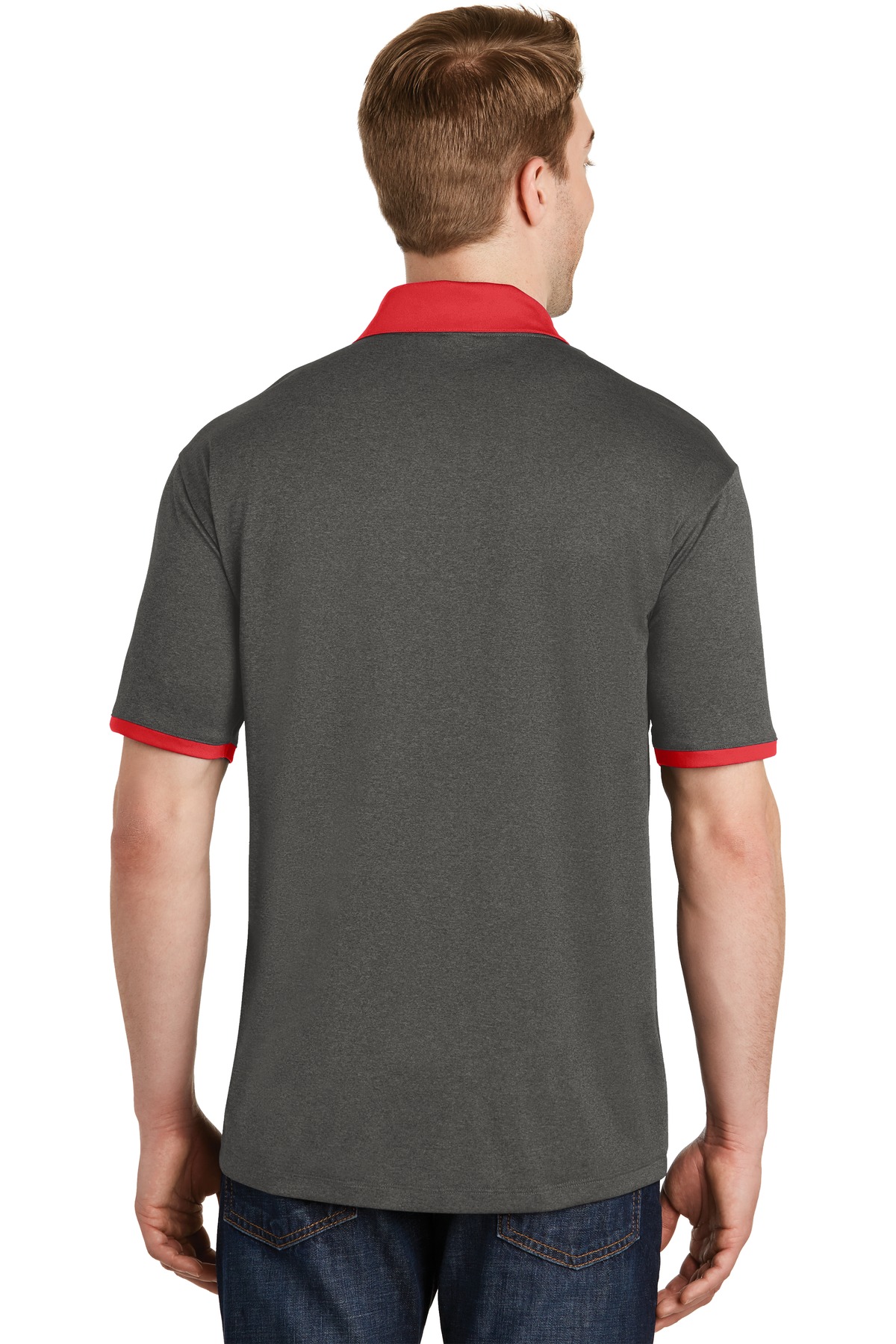 Sport-Tek ST667 Graphite Heather / True Red