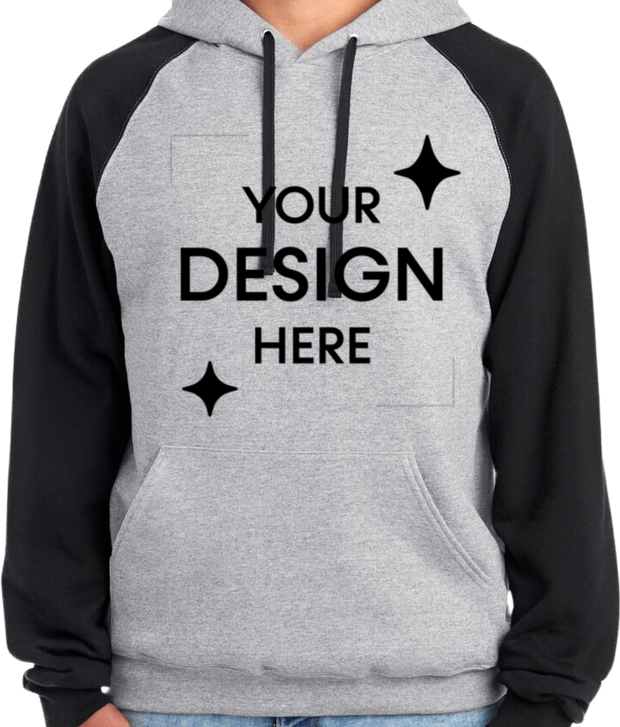 Unisex NuBlend® Colorblock Raglan Pullover Hoodie