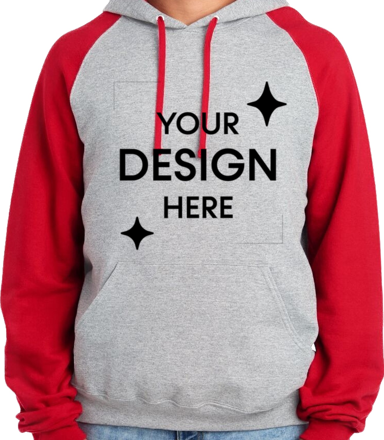 Unisex NuBlend® Colorblock Raglan Pullover Hoodie