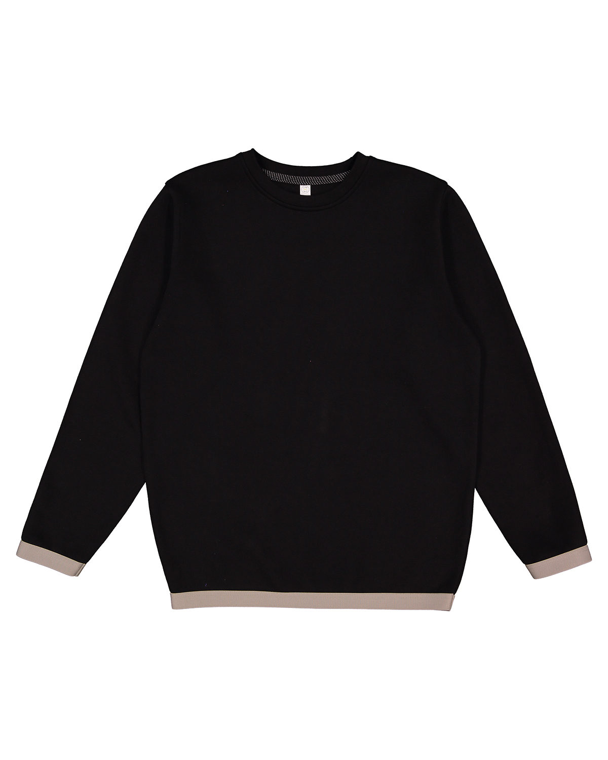 トップス LYFT KNIT LIKE LOOSE SWEAT SHIRT - BLACK Lat Unisex Statement Fleece Crew Sweatshirt 6789 Black
