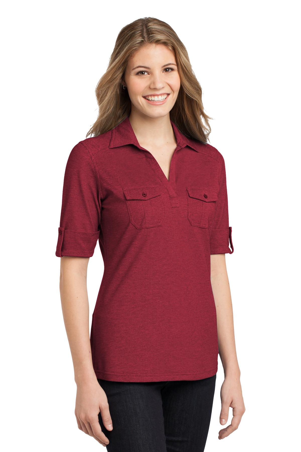 Port Authority L557 Red / Mulberry