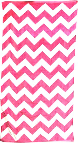 Carmel Towel Company C3060 Perfect Pink Chvron