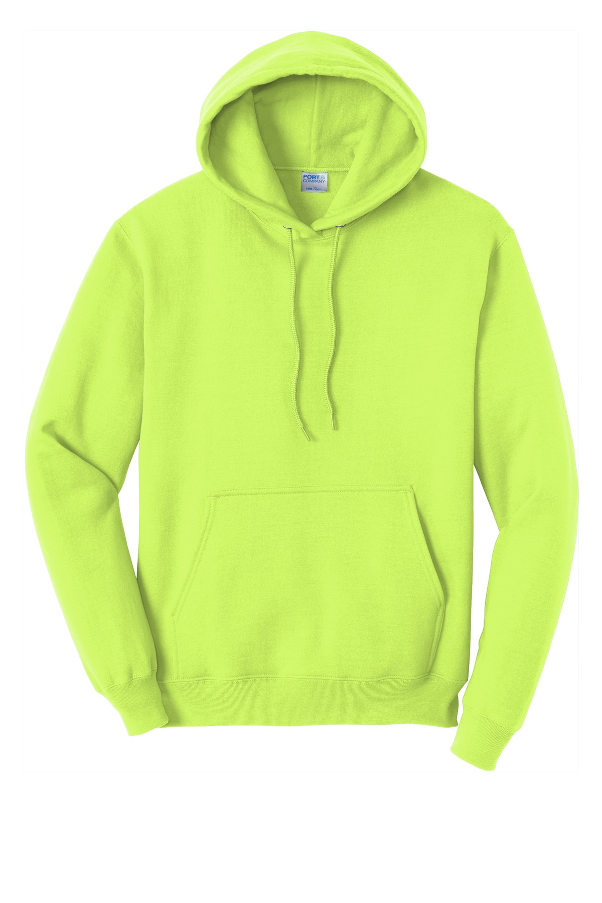 Port & Company Unisex Core Fleece Pullover Hoodie Pc78 H Neon Yellow | Jiffy