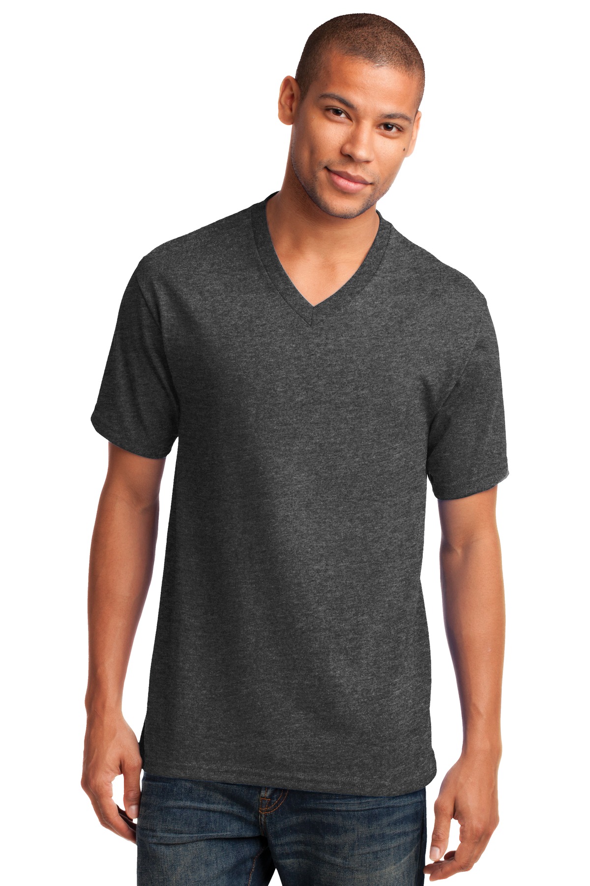 Port & Company PC54V Dark Heather Gray