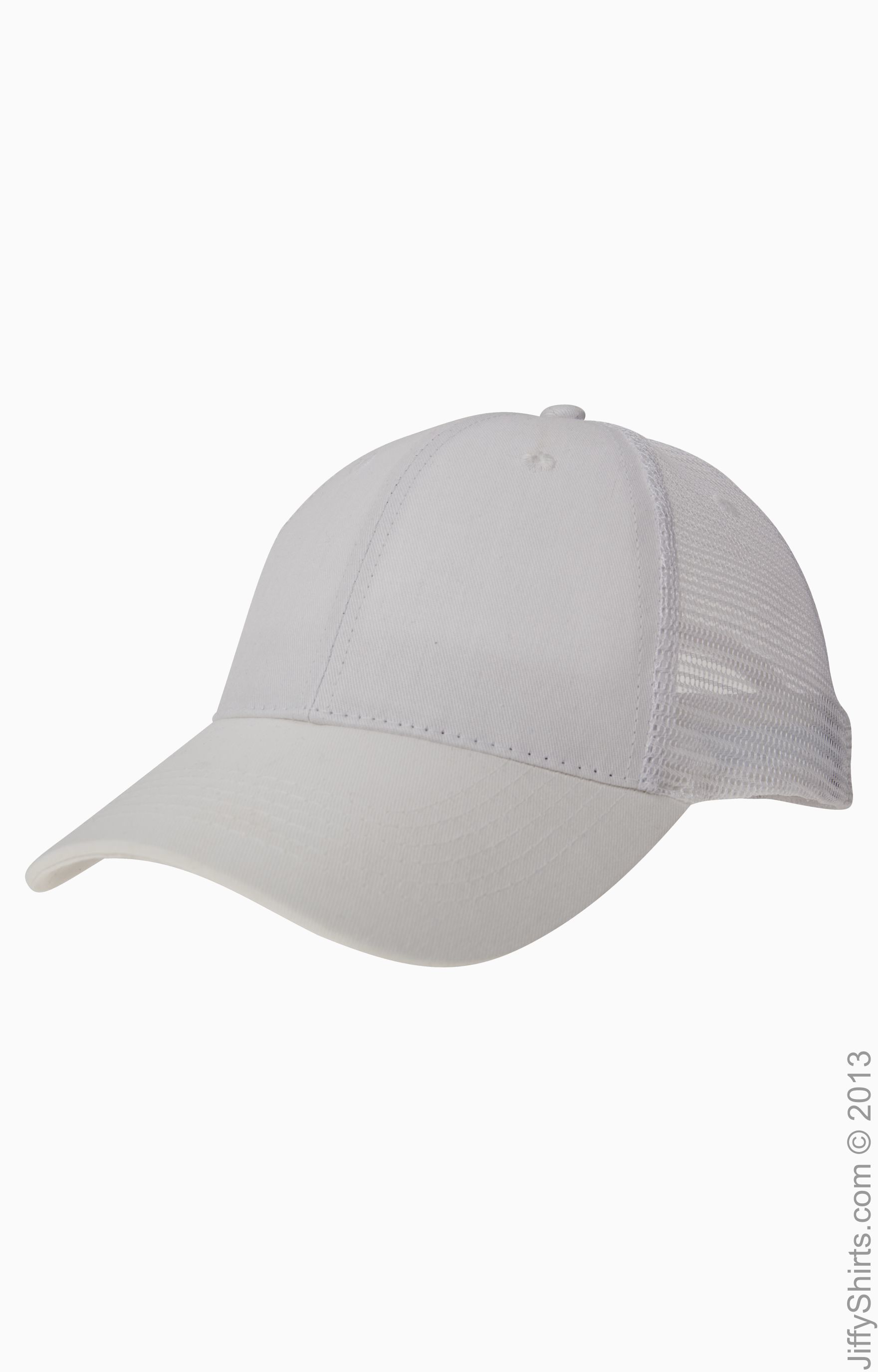 Big Accessories 6 Panel Structured Trucker Cap Bx019 White | Jiffy