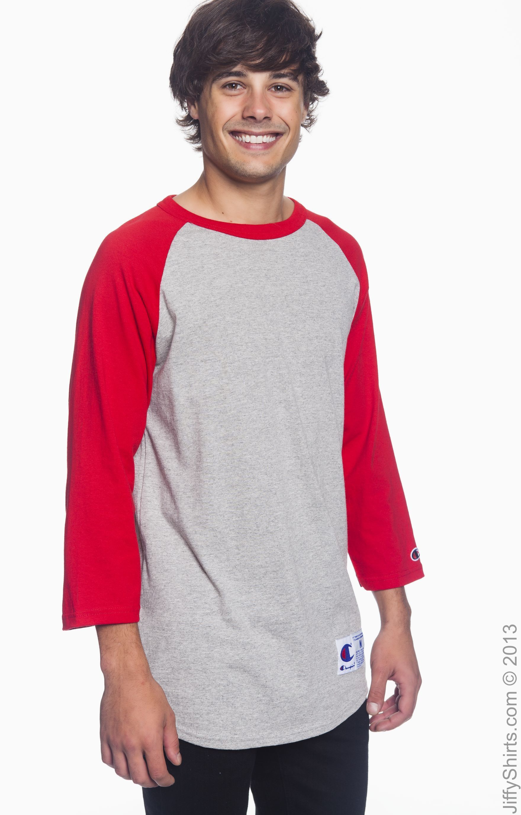 Champion T1397 Oxford / Scarlet