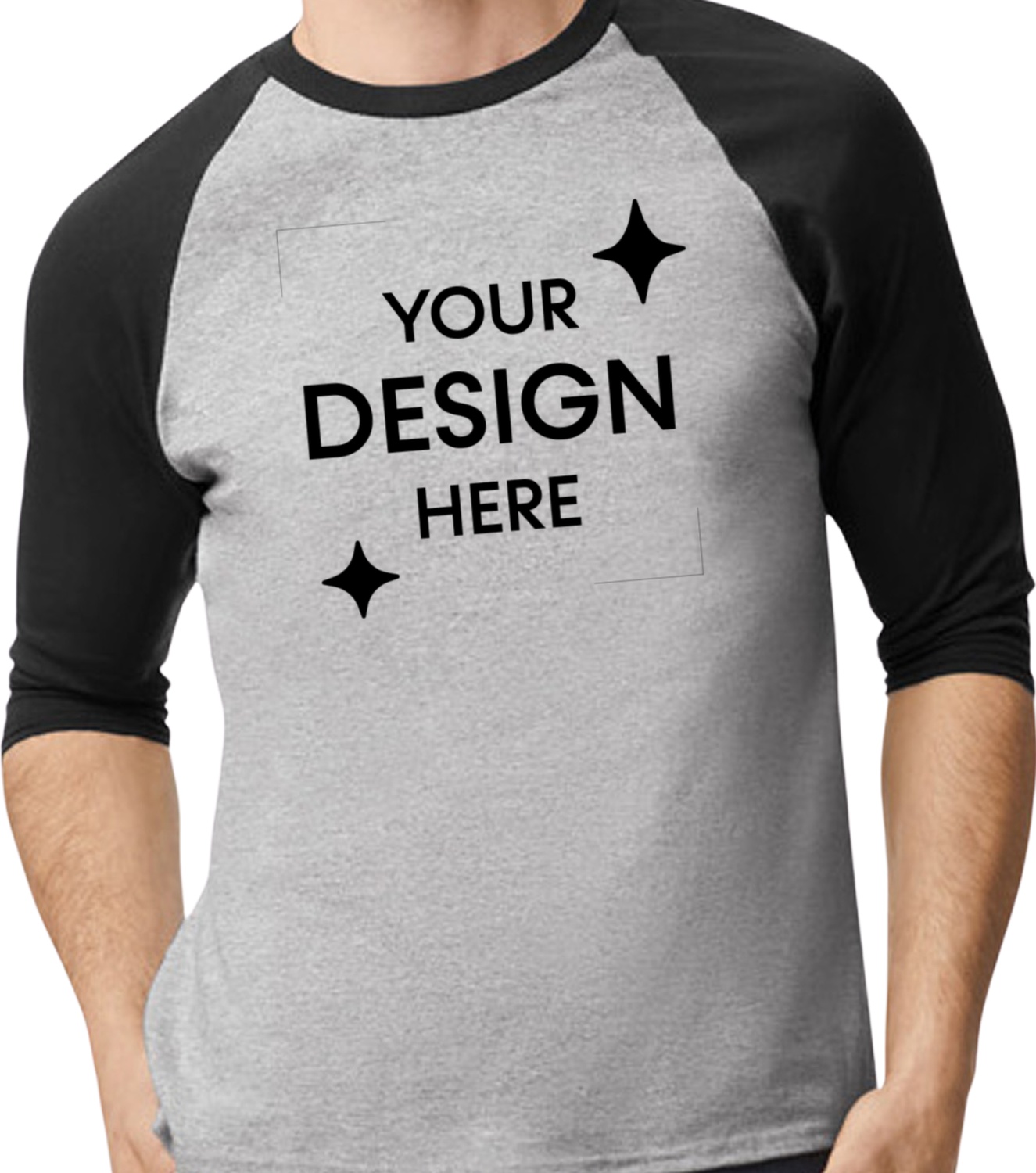 Unisex Heavy Cotton™ 3/4-Raglan Sleeve T-Shirt