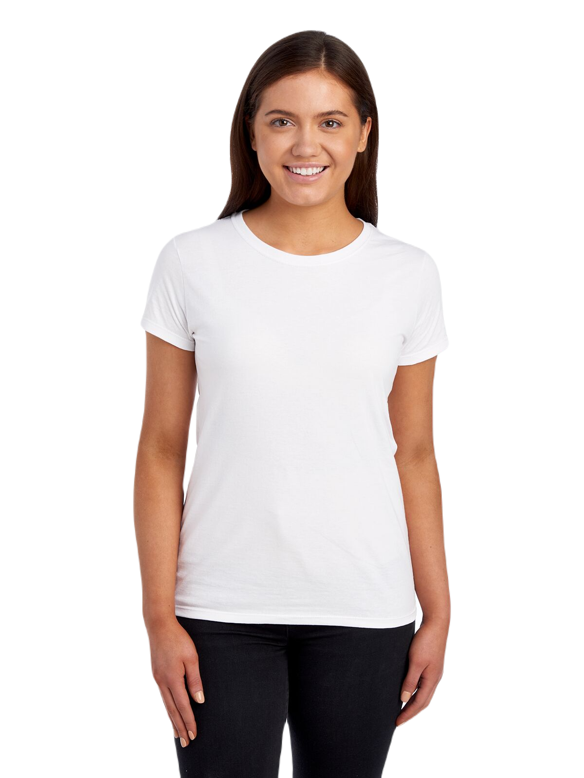 Fruit Of The Loom Women's Sofspun V-Neck T-Shirt - Comfort Fit With Self Fabric Collar