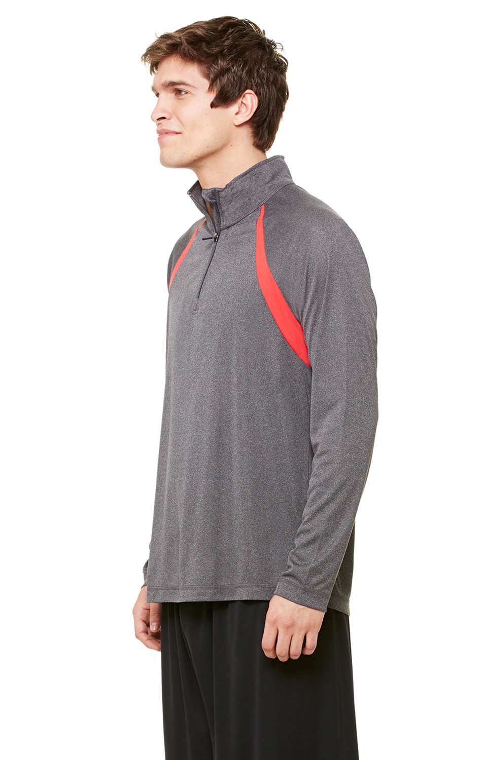 All Sport M3026 Dark Gray Heather / Sport Red