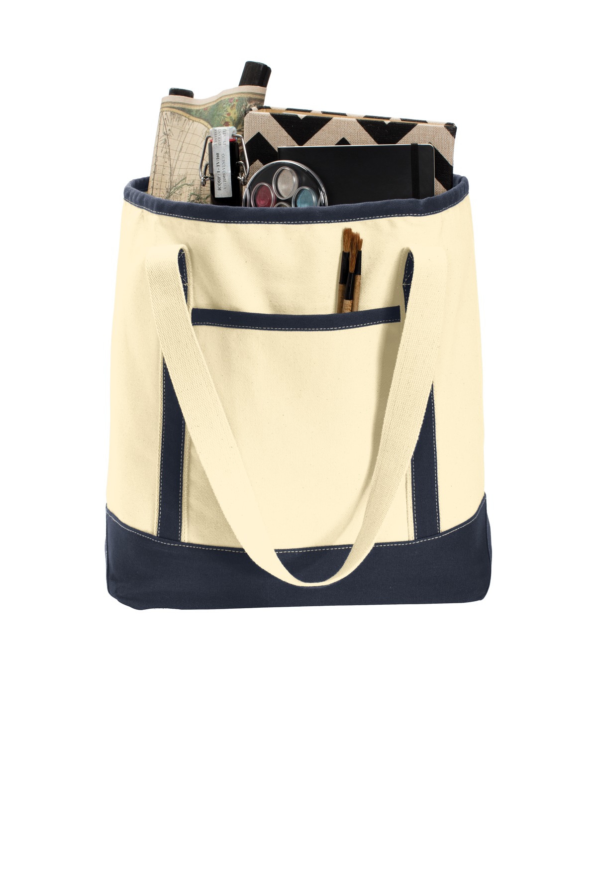 Port Authority BG413 Natural / Navy