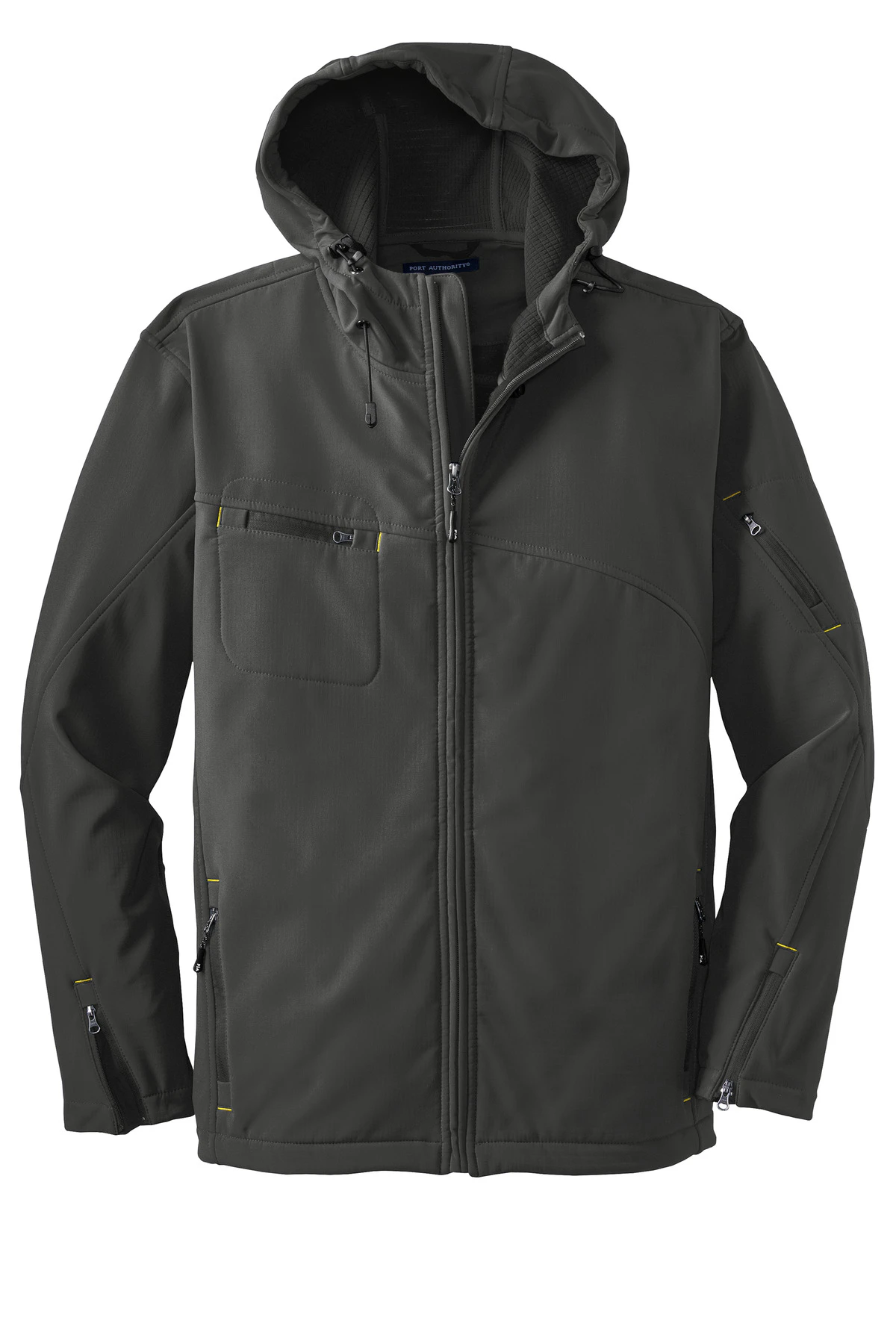 Port Authority Textured Hooded Soft Shell Jacket. J706 main image 0