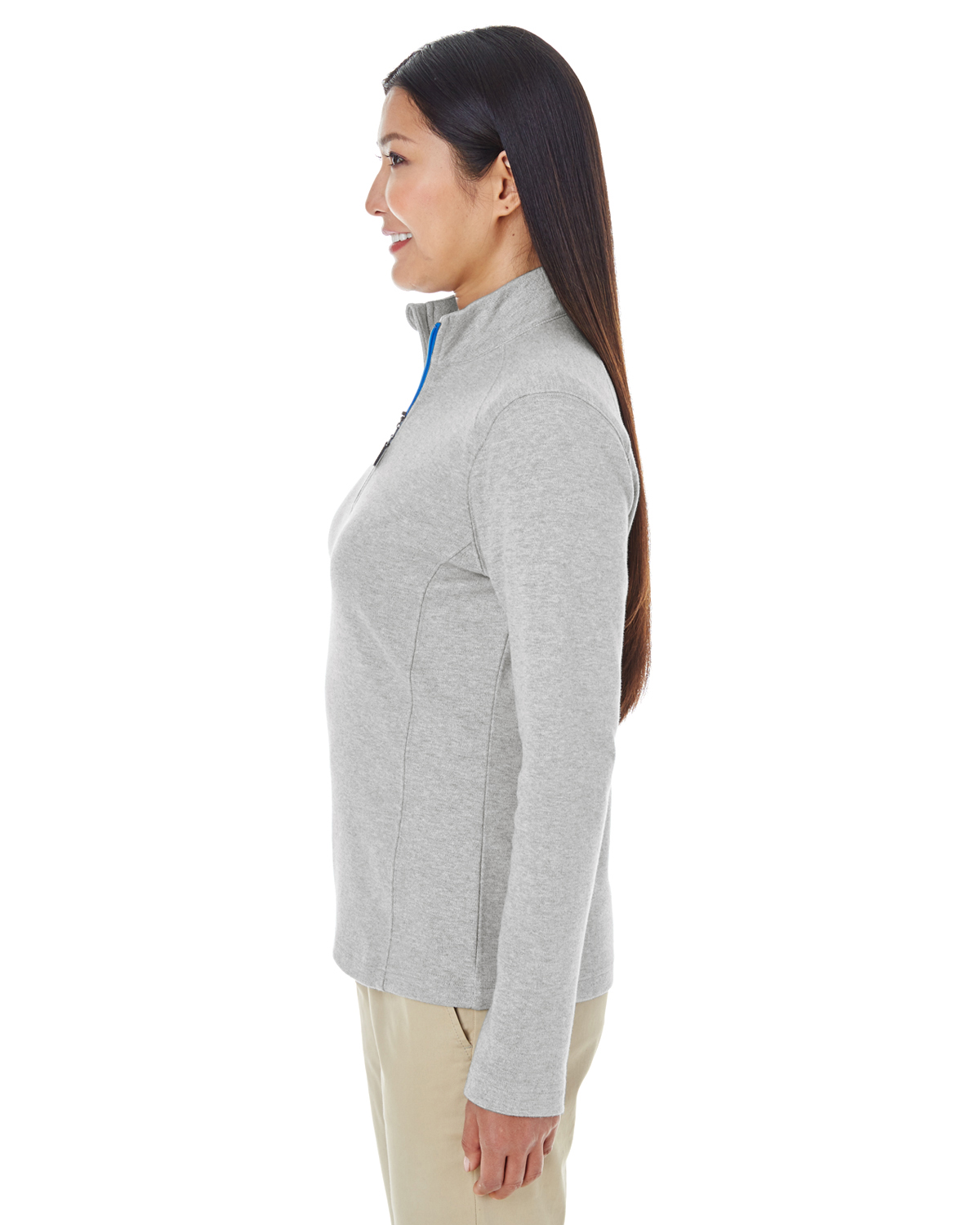 Devon & Jones DG479W Gray Heather / Gray Heather / French Blue