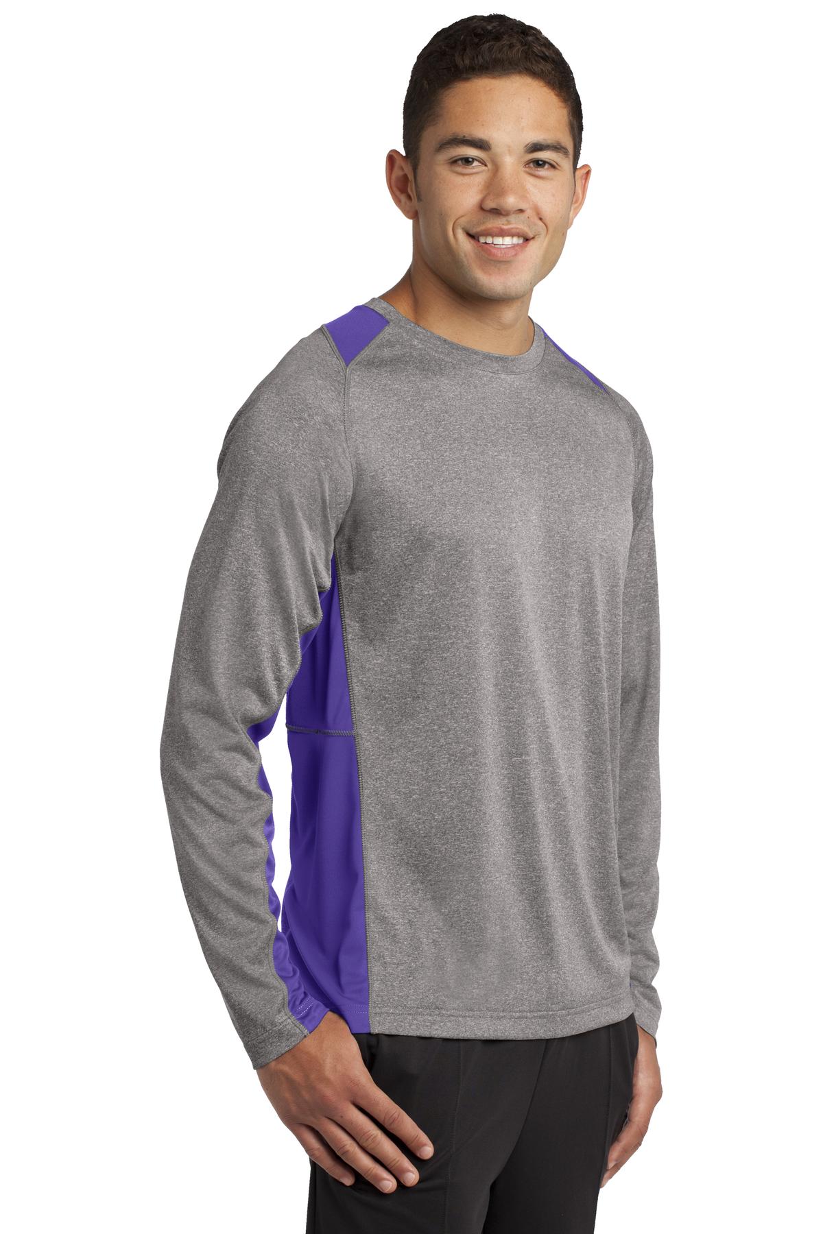 Sport-Tek ST361LS Vintage Heather / Purple