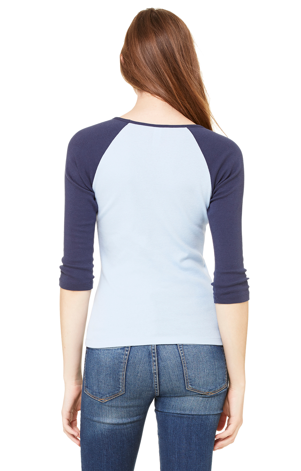 Bella + Canvas B2000 Baby Blue / Navy