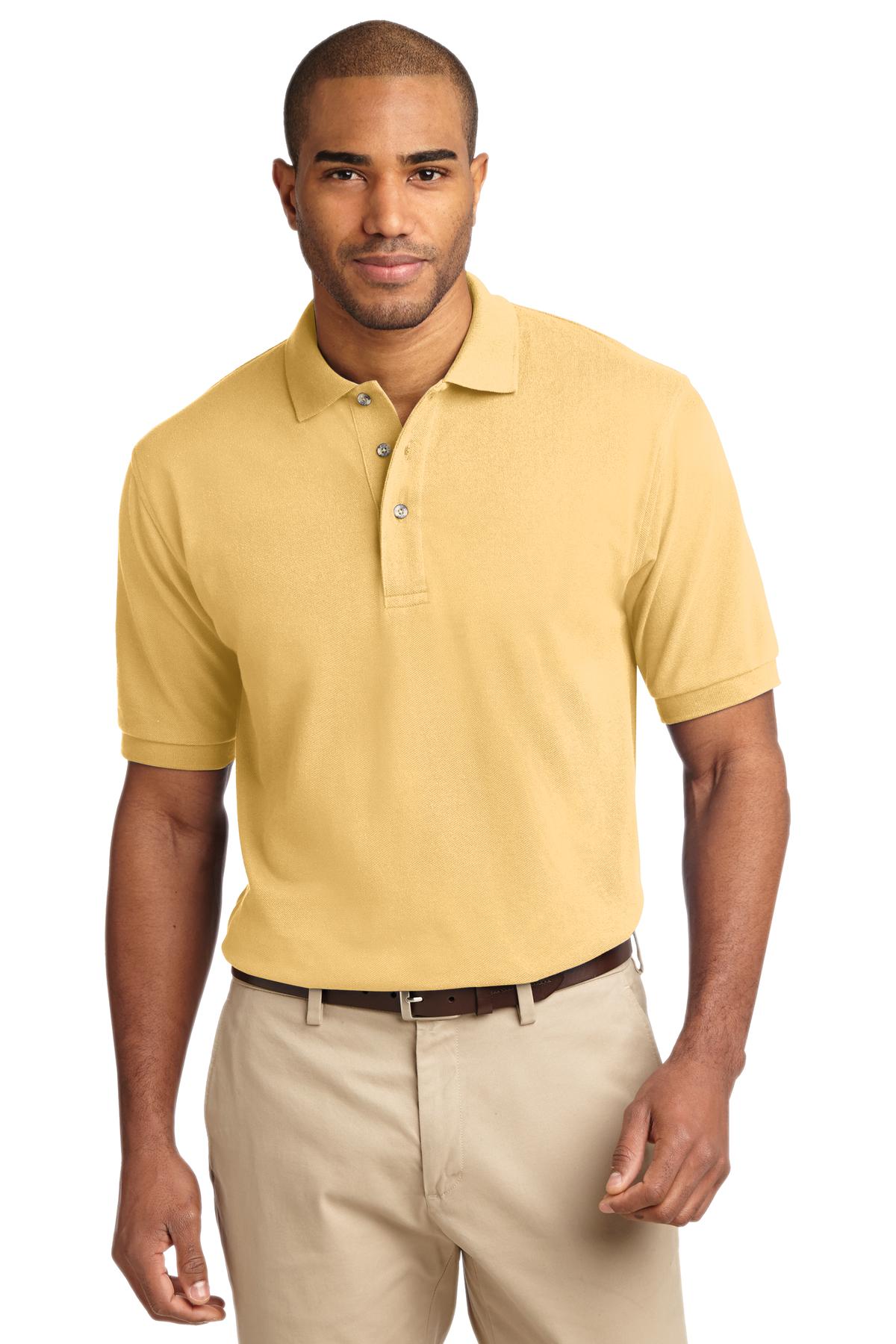 Pique Knit Port Authority Heavyweight Cotton Pique Polo Port