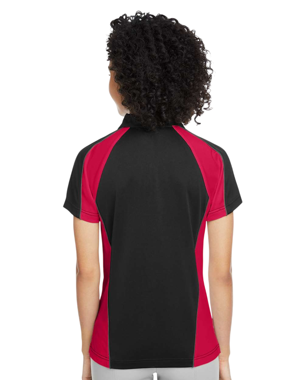 Harriton M385W Black / Red / Dark Chrc