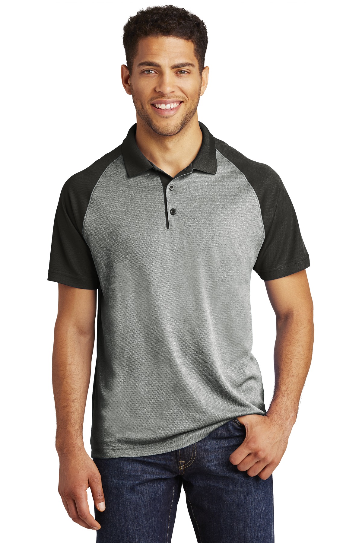 Sport-Tek ST641 Gray Heather / Black