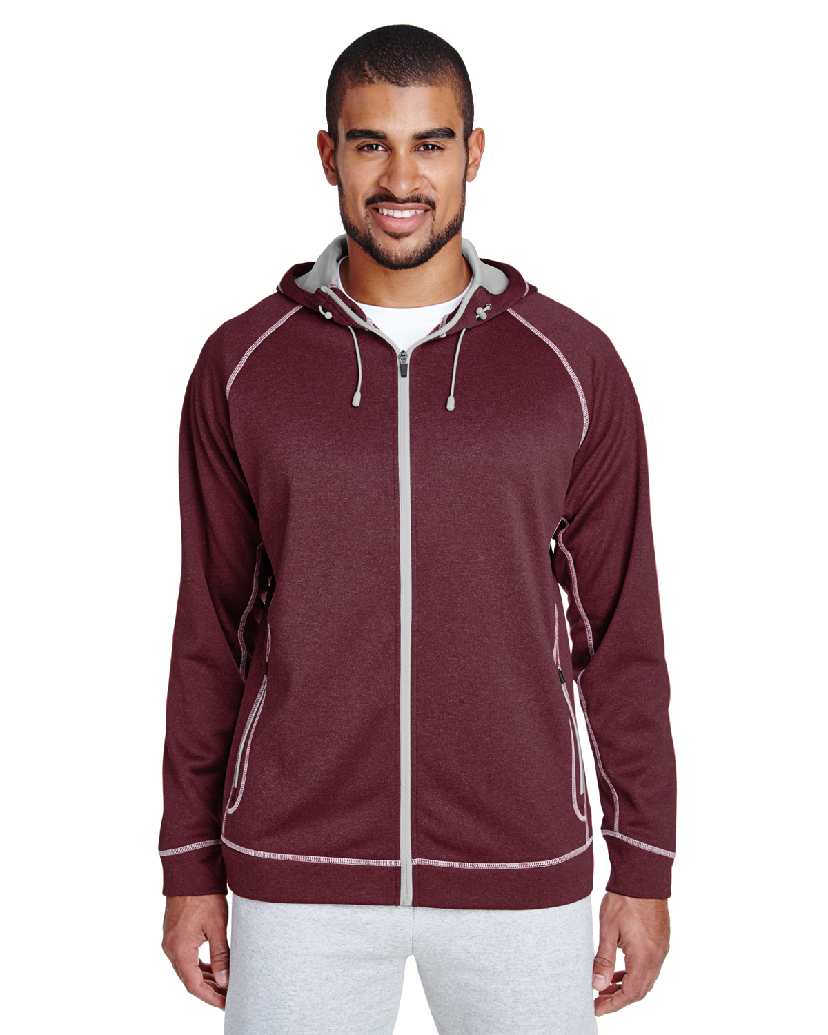 Picture for Sport Maroon Heather / Sport Silver