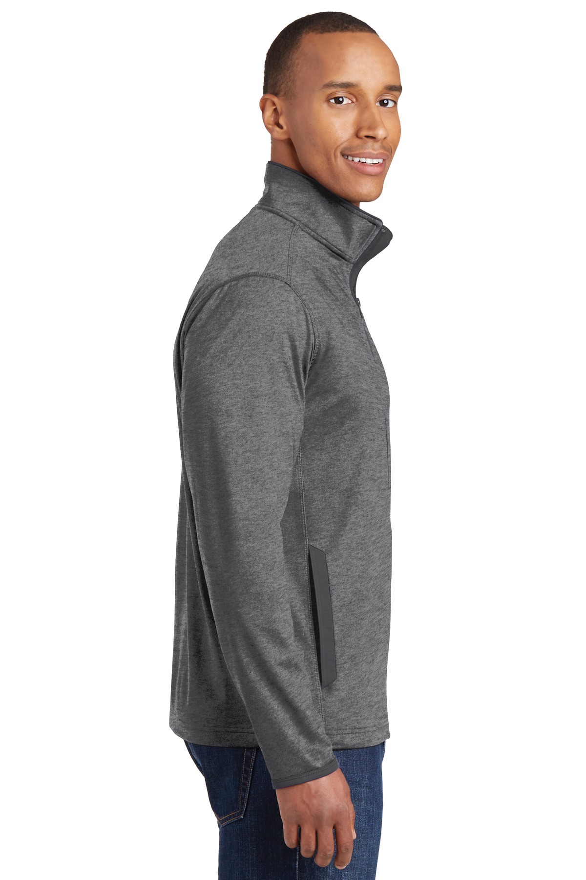 Sport-Tek ST853 Charcoal Gray Heather / Charcoal Gray