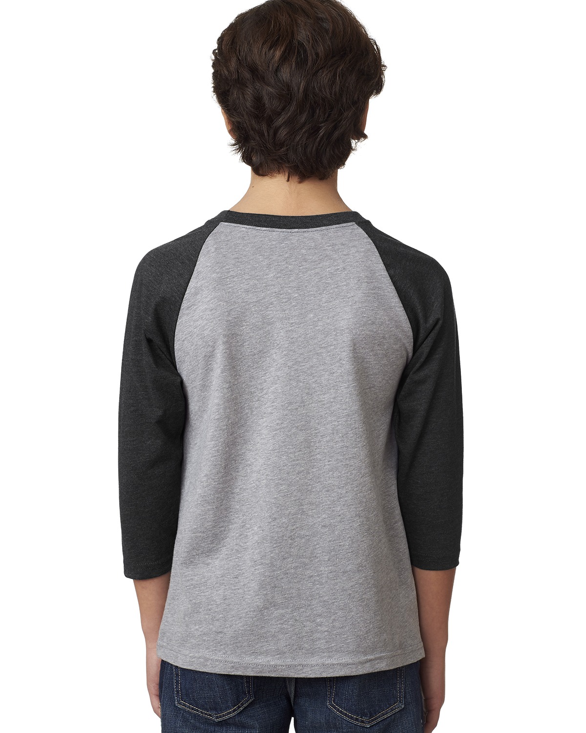 Next Level 3352 Black / Dark Gray Heather