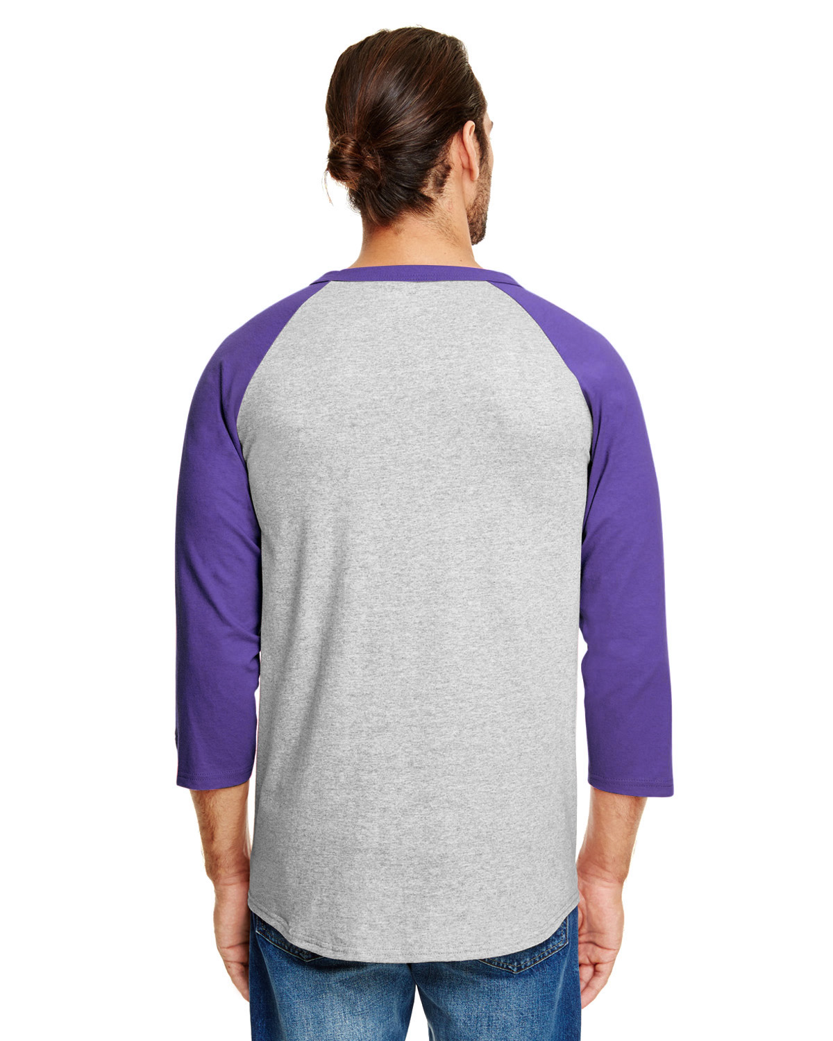 Champion T1397 Oxford Gray Heather / Purple