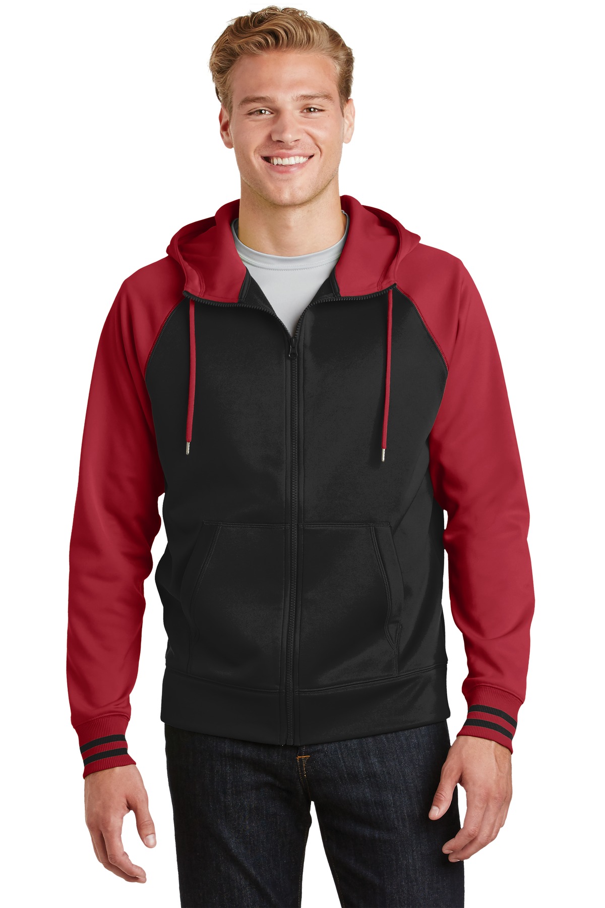 Sport-Tek ST236 Black / Deep Red