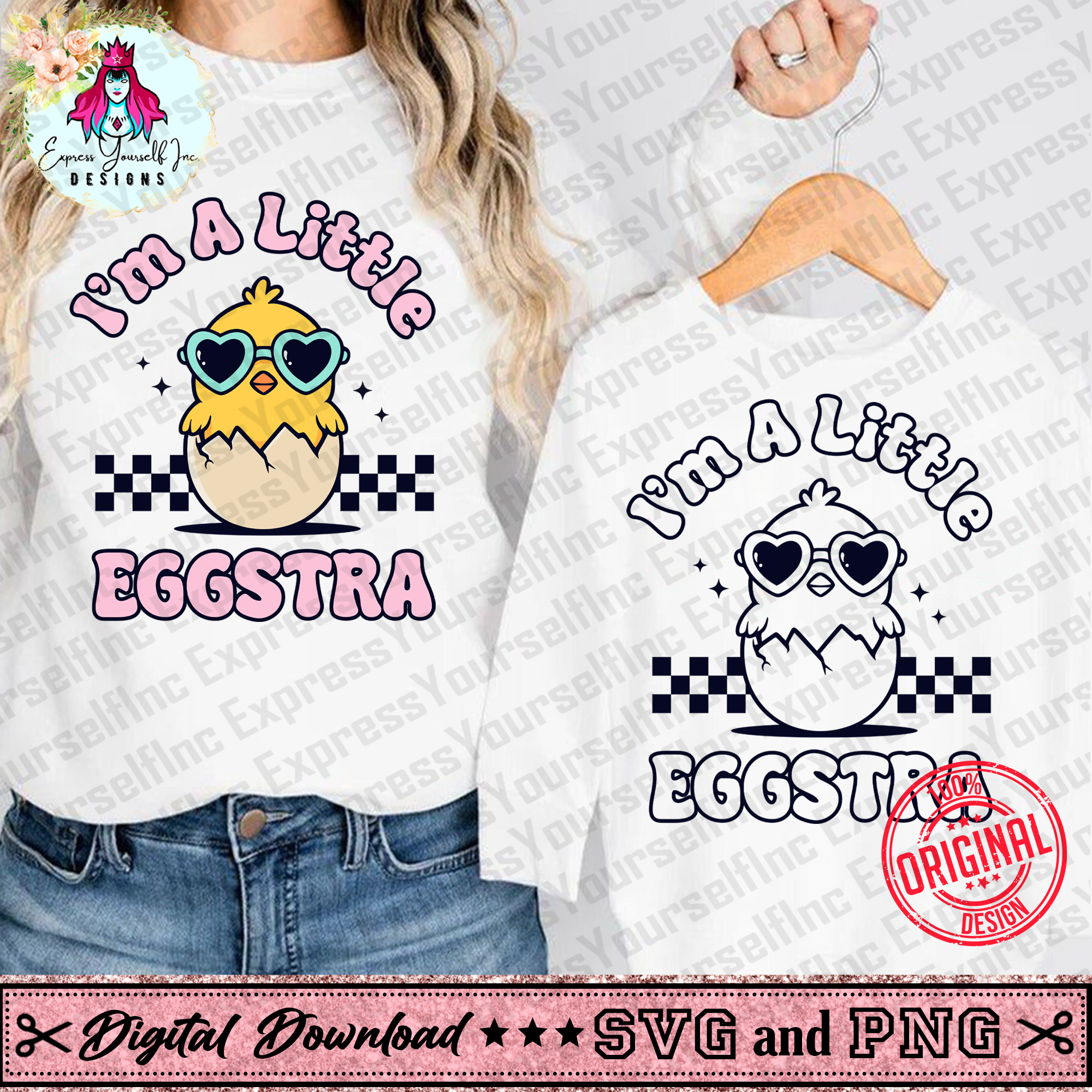 I'm A Little Eggstra svg, Retro Easter svg, Easter Egg svg, Easter ...