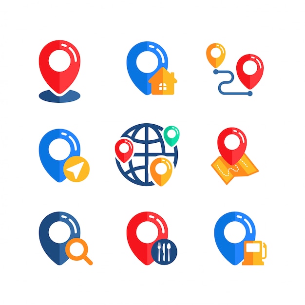 Vibrant Collection of Versatile Location Icons for Diverse Applications ...