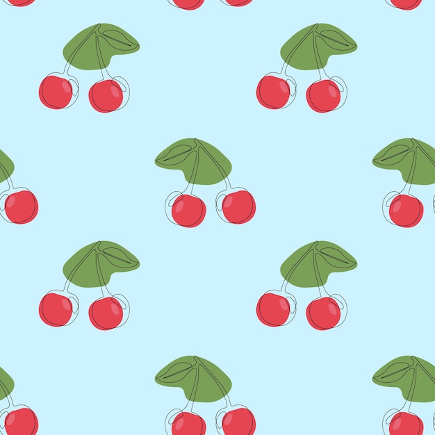 Vibrant Cherry Delight: A Delectable Fruit Pattern | Jiffy Designs