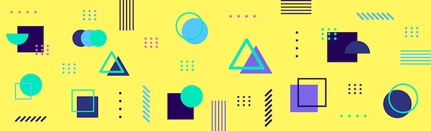 Vibrant Geometric Shapes and Patterns in Retro Style | Jiffy Designs