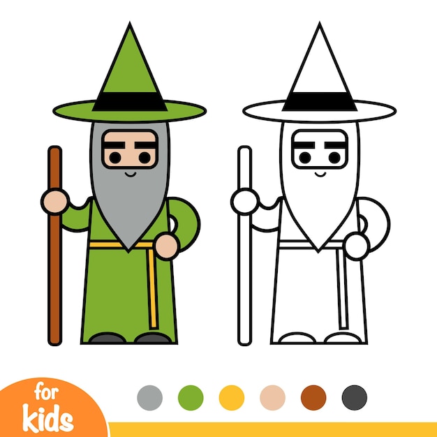 Whimsical Wizard Characters in Vibrant Green and Black | Jiffy Designs